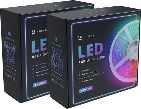 Image of Lideka® - Smart LED Strip - 3 + 5 Meter Pakket - Zelfklevend - Kleurverandering