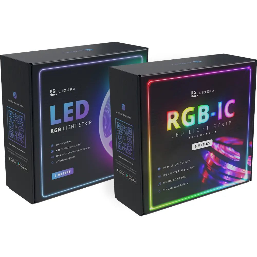 Image of Lideka® - LED strip warm licht - 5M RGBIC + 3M RGB - Zelfklevend - incl. App