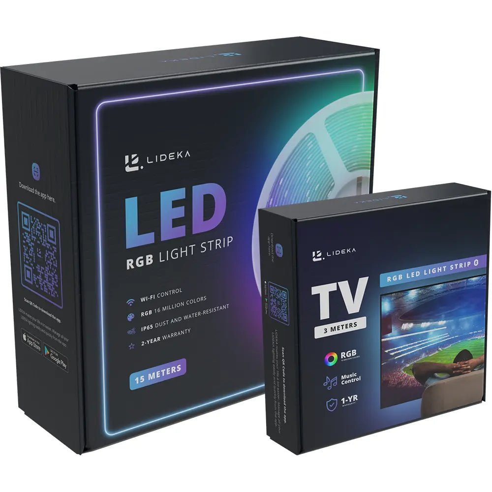 Image of Lideka® - Led Light strip - With App - 15 Meter (2x7.5) + TV Strip 3M - RGB