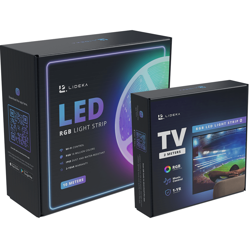 Image of Lideka® - LED strip 12 meter - RGB 10m + TV 2m