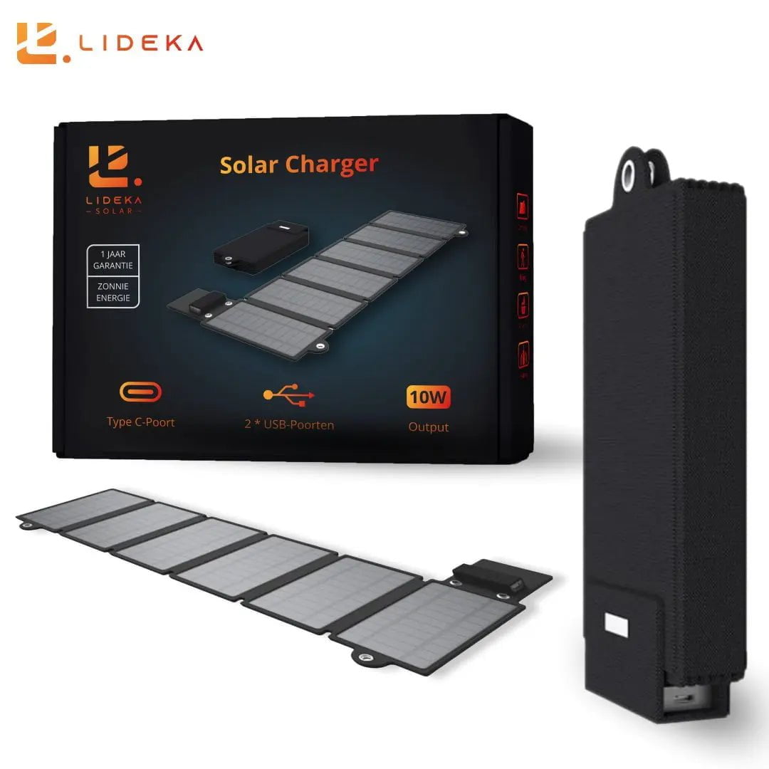 Image of Lideka® Solar charger - Compatibel met Powerbank - Solar Panel Op Zonne-energie - Outdoor - 2400 mAh 5V Per Uur - 346.5 g - Iphone Samsung Apple