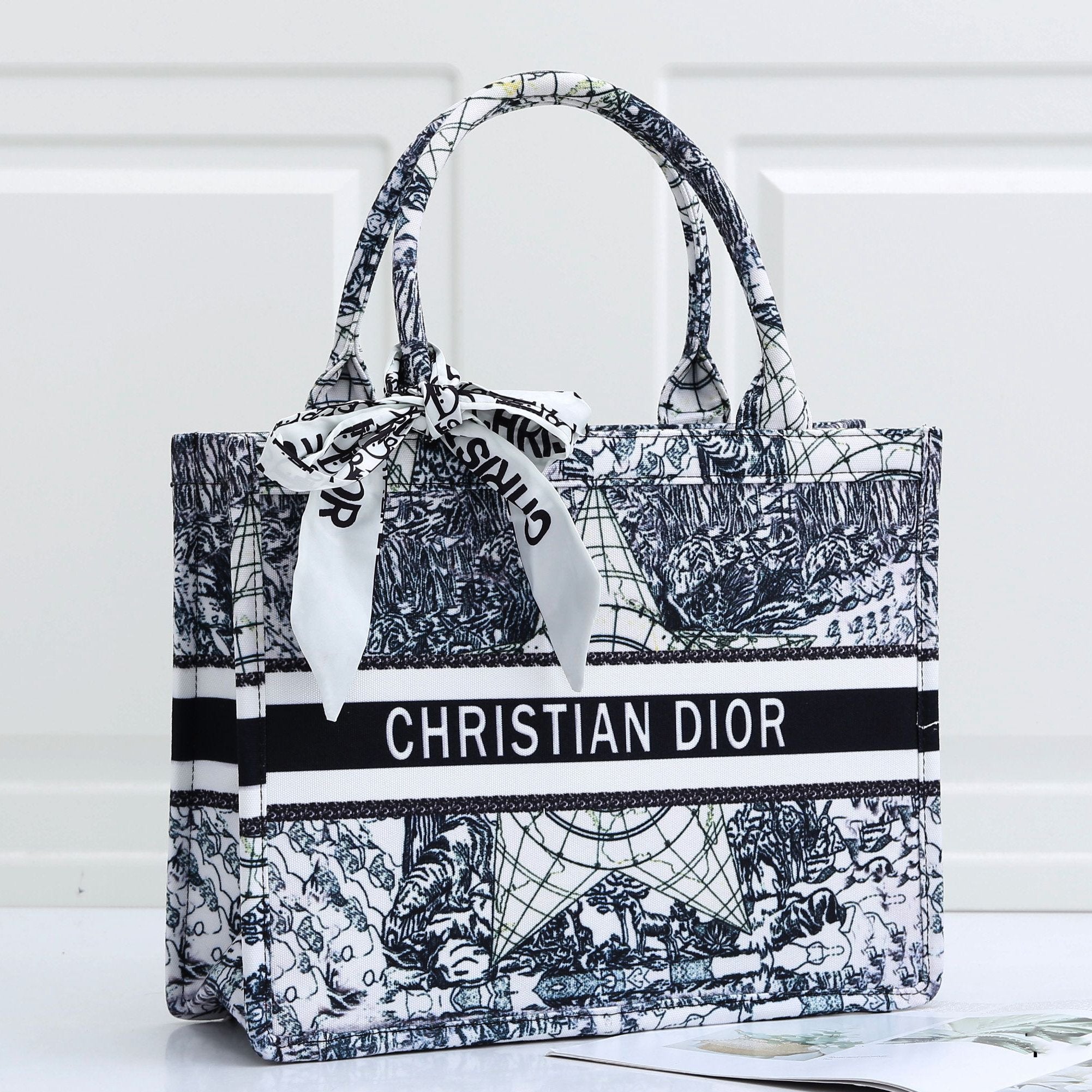 Dior CD Fashion Lady Tote Bag Shopping Bag Shoulder Bag