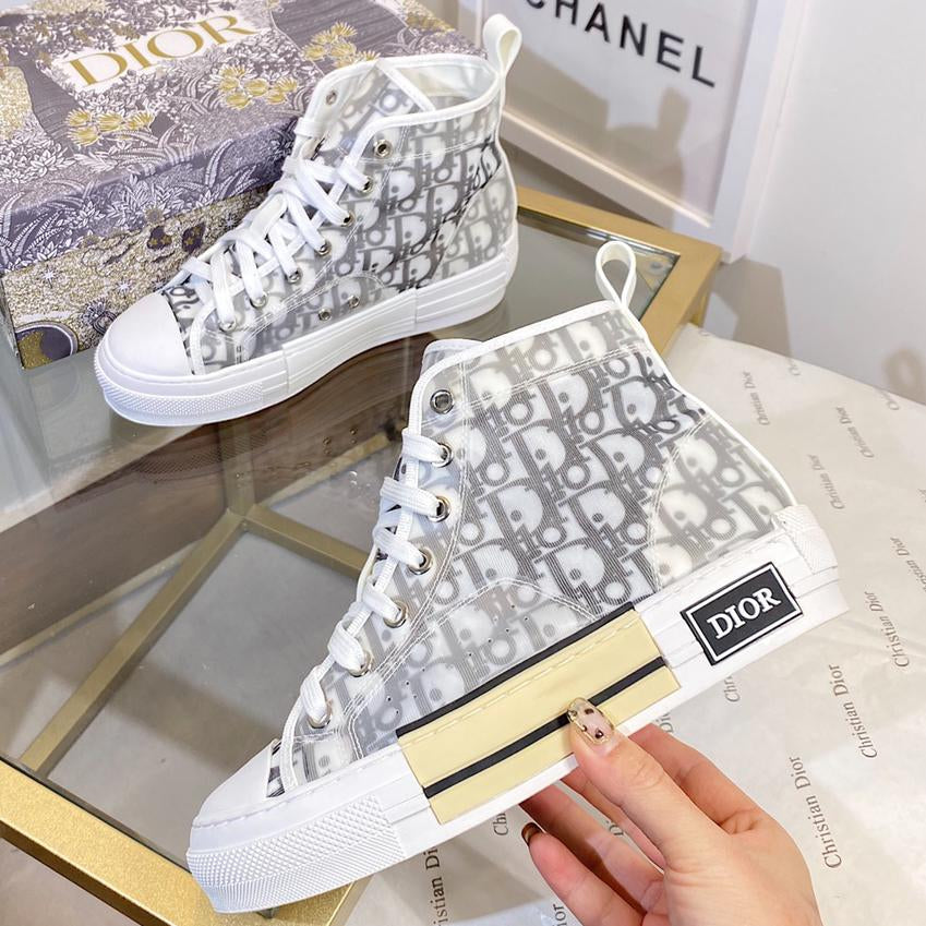 Christian Dior new letter print mens and womens high-top sneaker