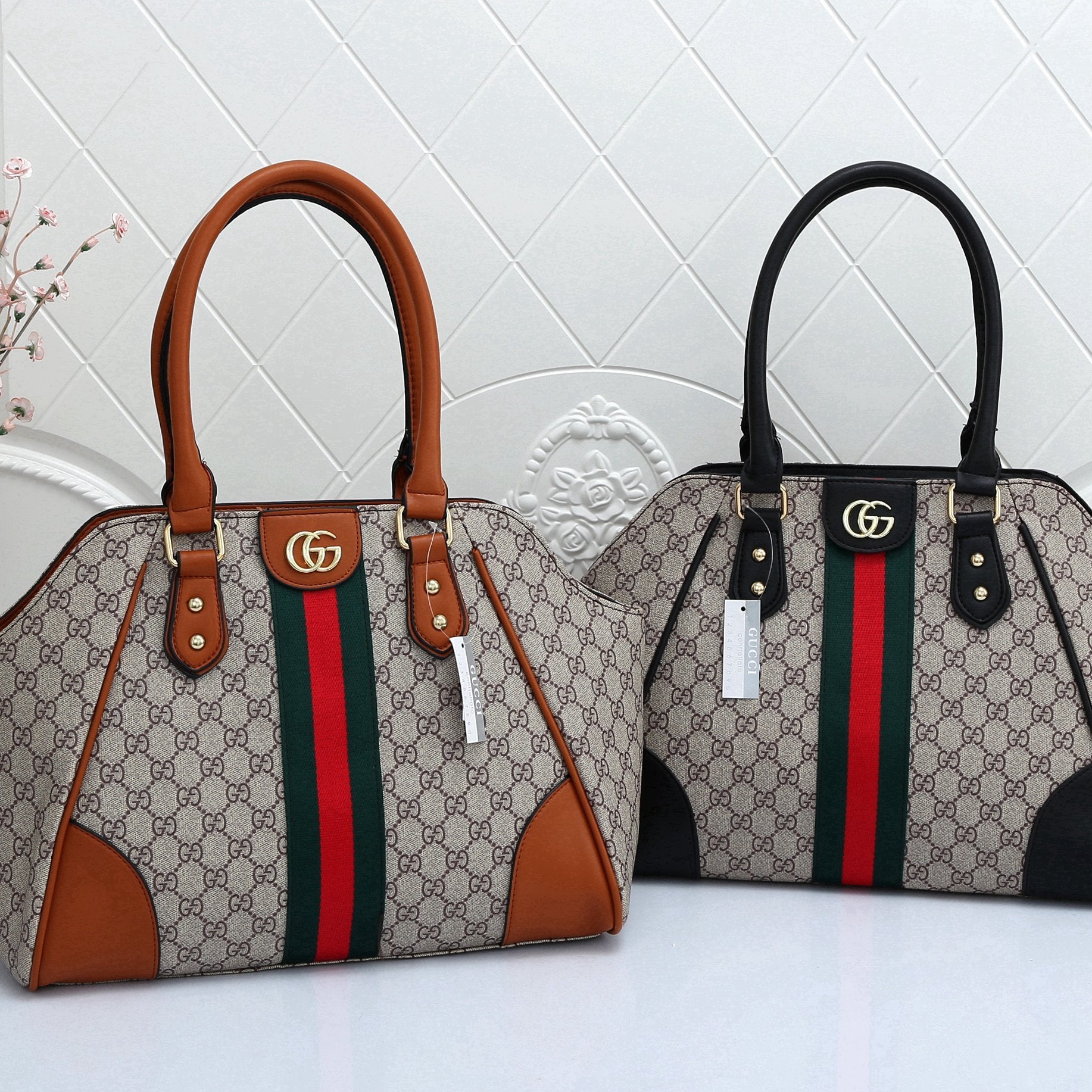 GG Canvas Womens Double G Handbag Shoulder Bag-2
