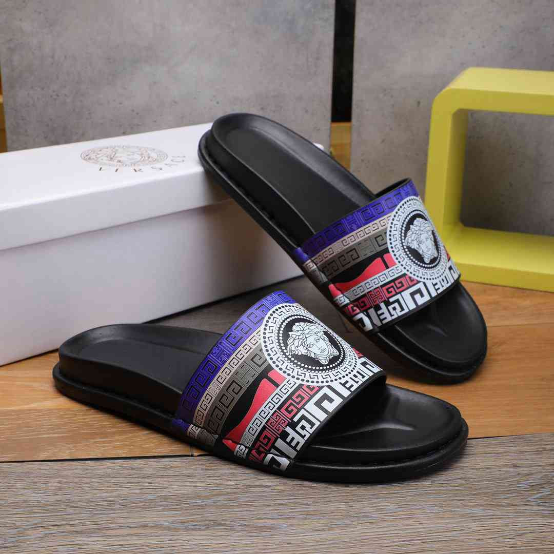 Versacer men's Popular Summer Flats Slipper Sandals Shoes 06