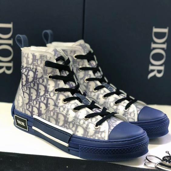 DIOR B23 hot sale letter print high top ladies sneakers casual shoes