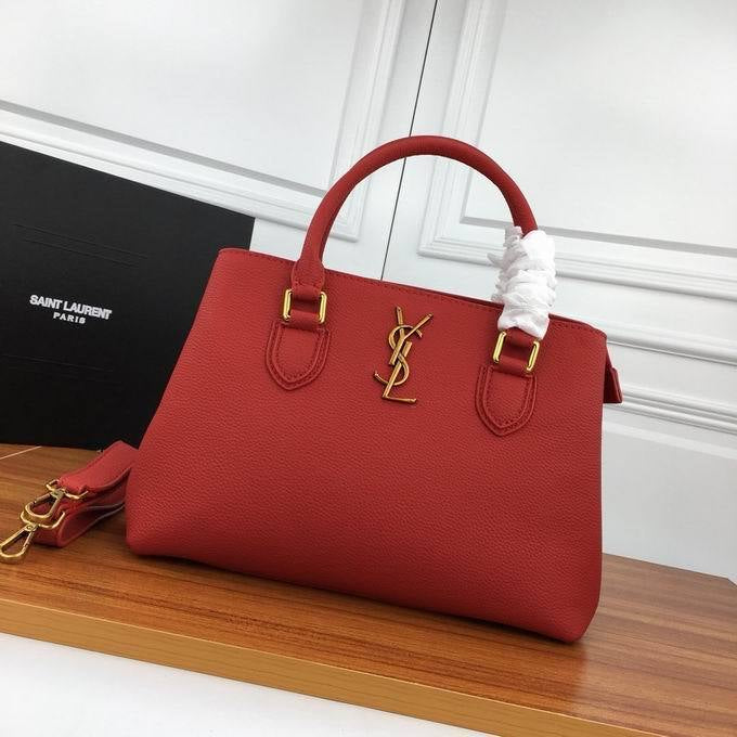ysl women leather shoulder bag shopping satchel ysl tote bag handbag-22