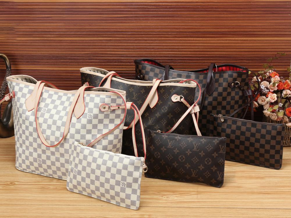 Louis Vuitton LV hot sale two-piece set tote bag coin purse shopping