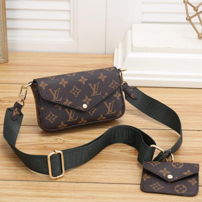 LV Louis Vuitton Classic Letter Printing Two-piece Cosmetic Bag 