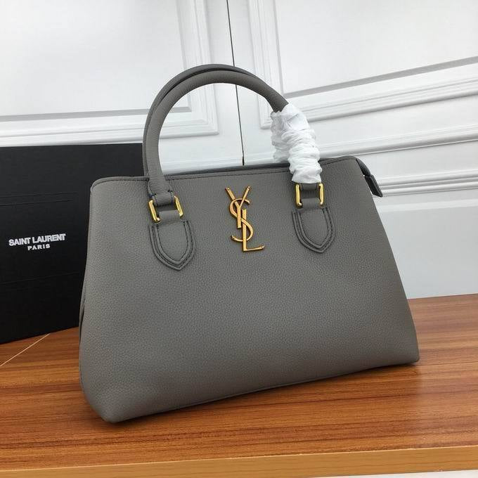 ysl women leather shoulder bag shopping satchel ysl tote bag handbag-24