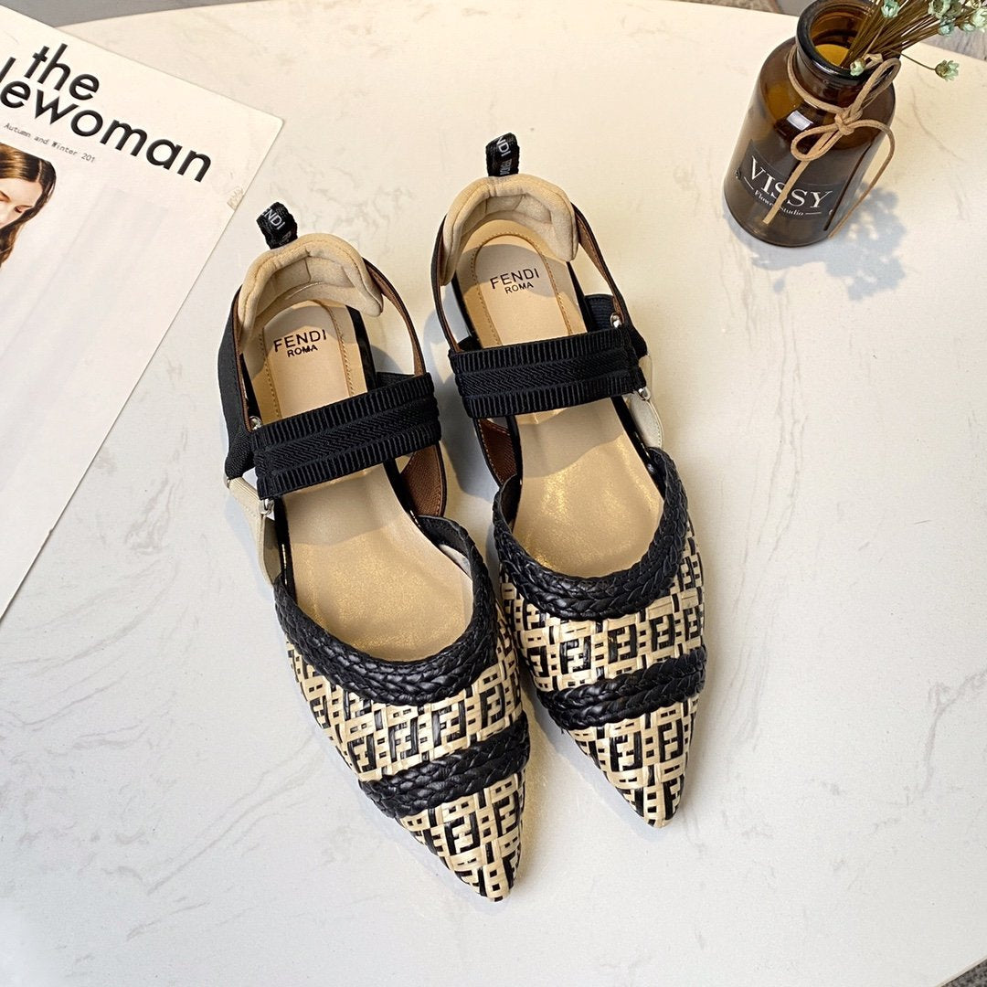 FENDI 2021Fashion Trending Leather Women High Heels Shoes Women-