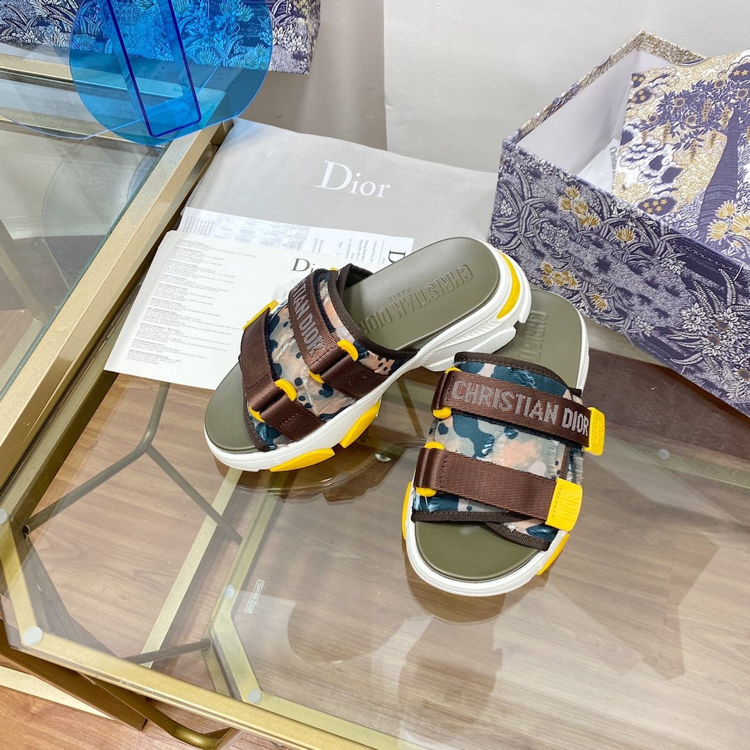 Dior Womens Fashion Platform Slippers Shoes-1
