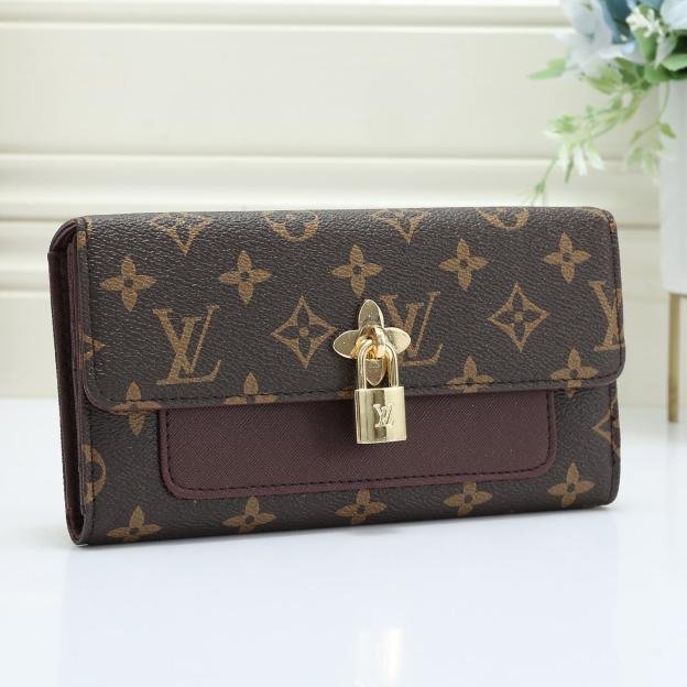 Louis Vuitton Women Fashion Leather Buckle Wallet Purse-40