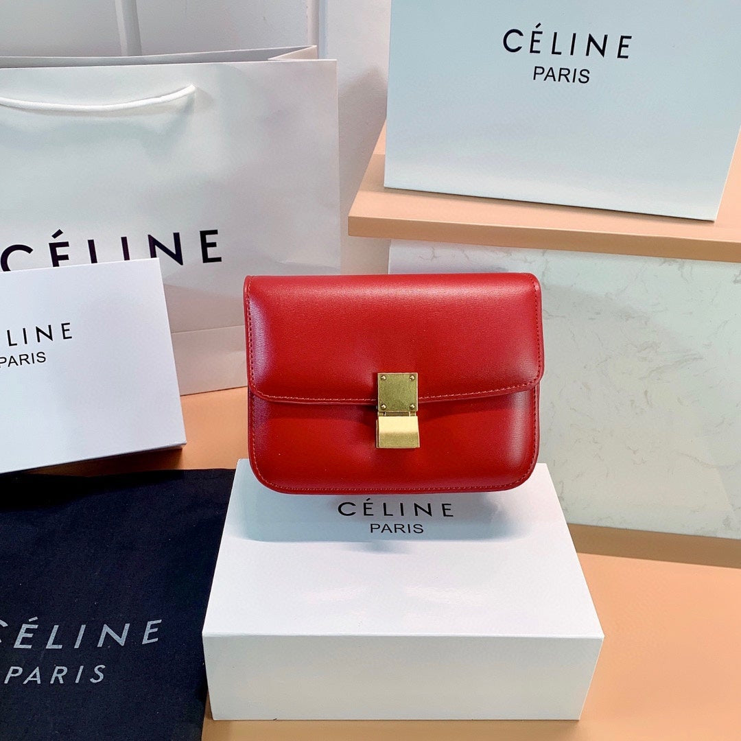 Celine Women's fashion Leather Shoulder Bag Satchel Tote Bag