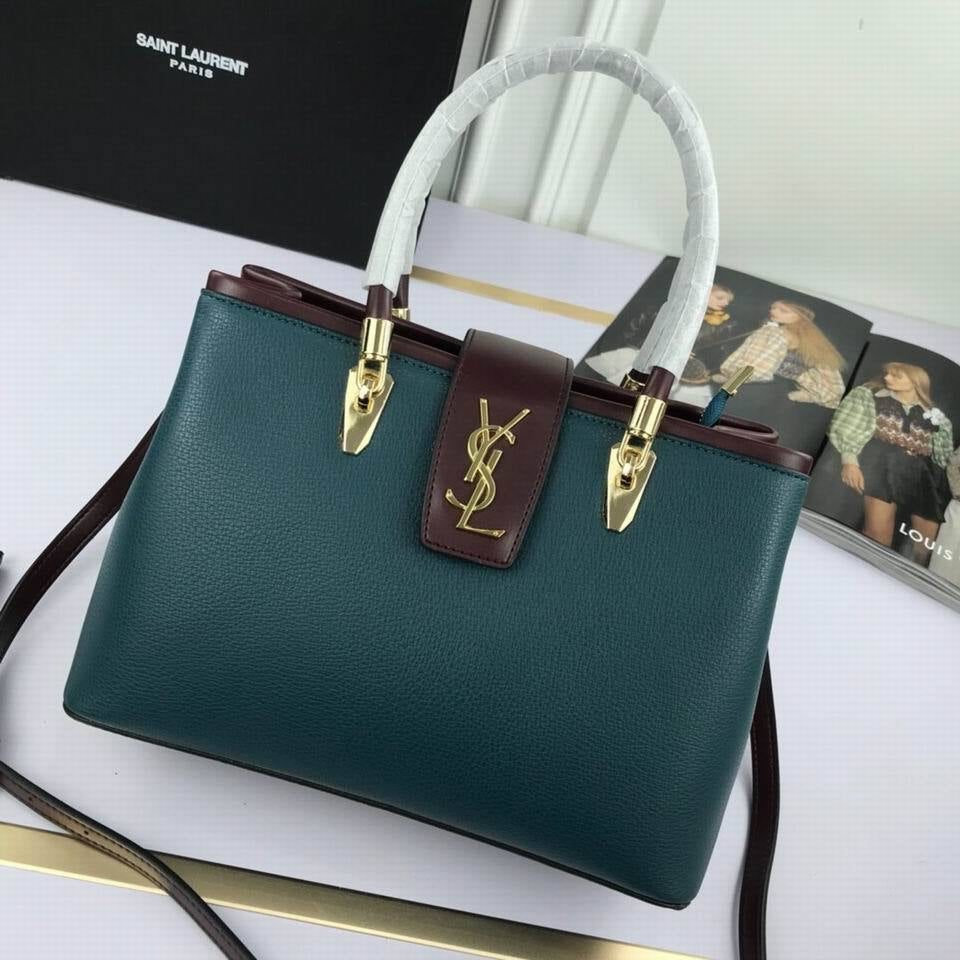 ysl women leather shoulder bag satchel tote bag handbag shopping-57