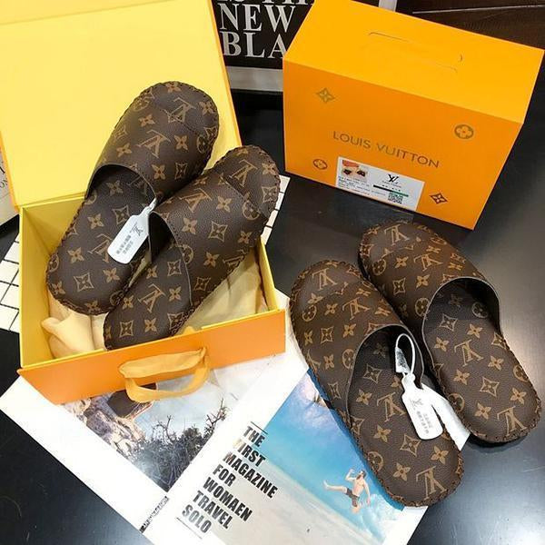 Louis Vuitton LV Slippers Fashion Women Men Print Sandals Shoes