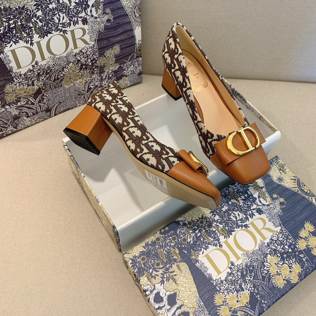 Dior womens fashion single shoes high heels shoes-2