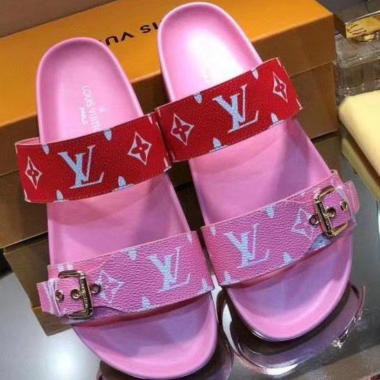 Louis Vuitton Women Men Fashion Flats Sandals Slipper Shoes-1