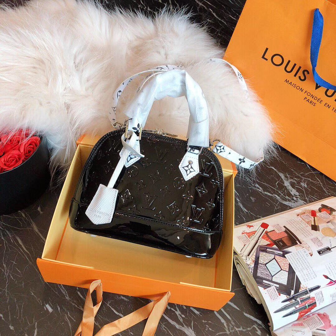 LV Louis Vuitton Women Leather Shoulder Bag Crossbody Satchel fr