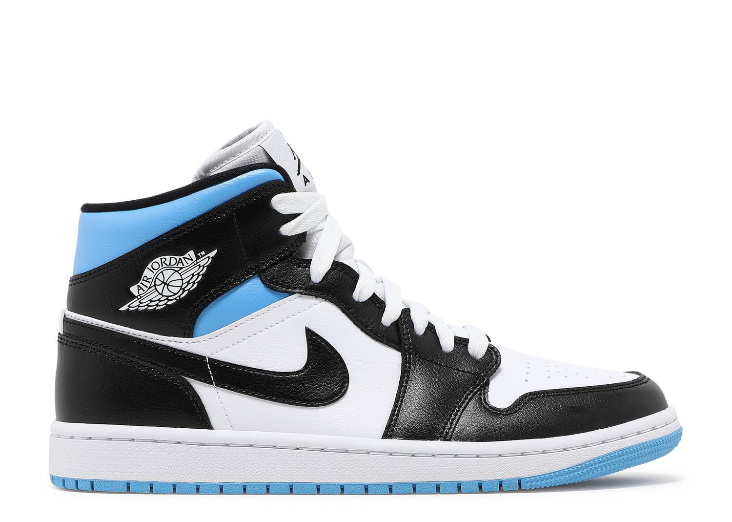blue and black and white jordan 1