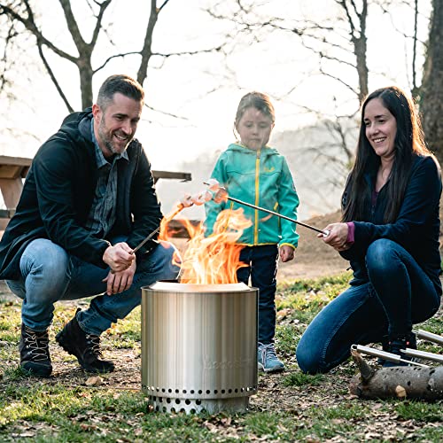 Solo Stove Ranger with Stand Portable Outdoor Fire Pit Stainless Steel  Firepot for Wood Burning and Low Smoke Great Fire Pits for Outside |  15x12.5