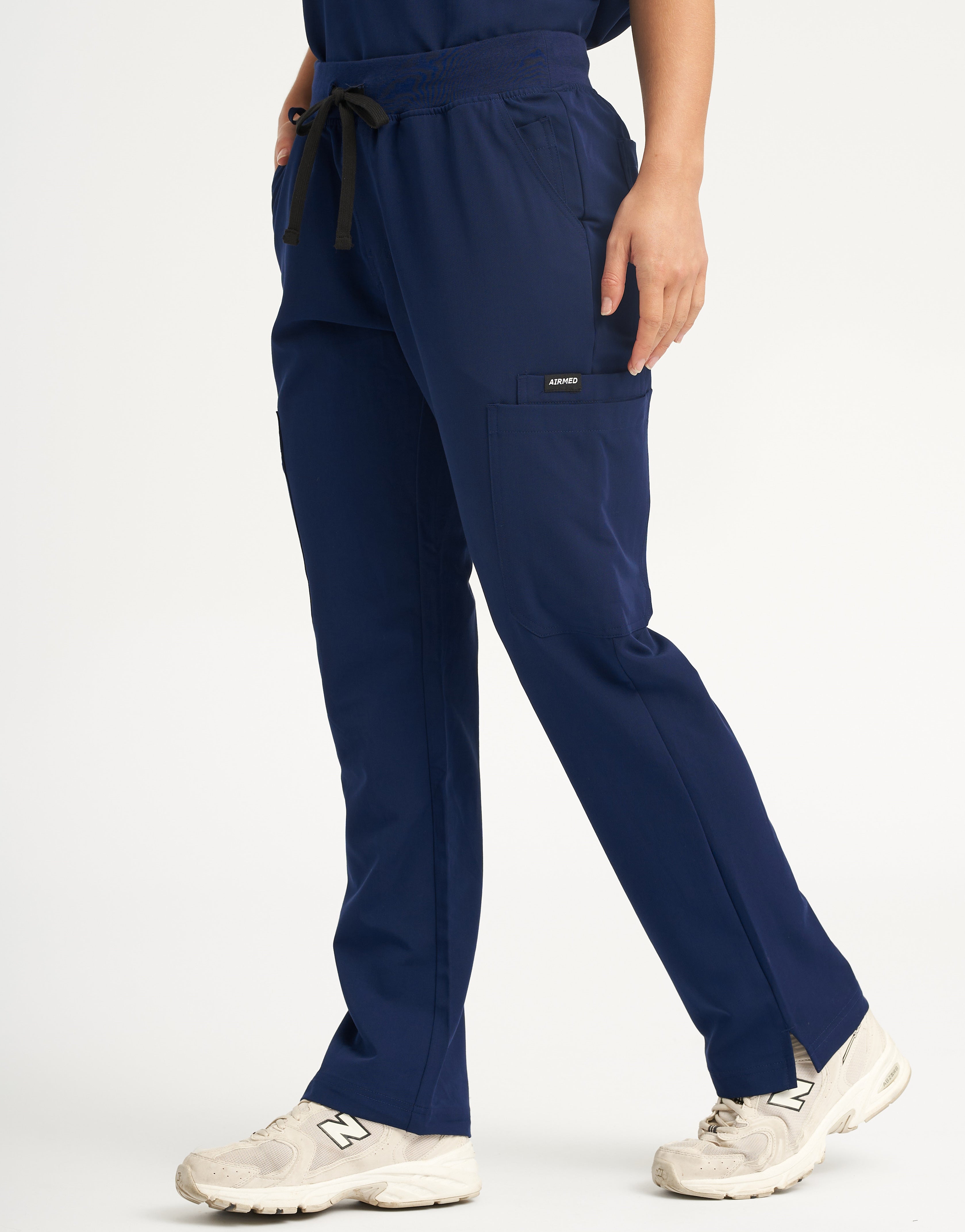 Essential Multi-Pocket Scrub Pants - True Navy - Airmed Scrubs product image