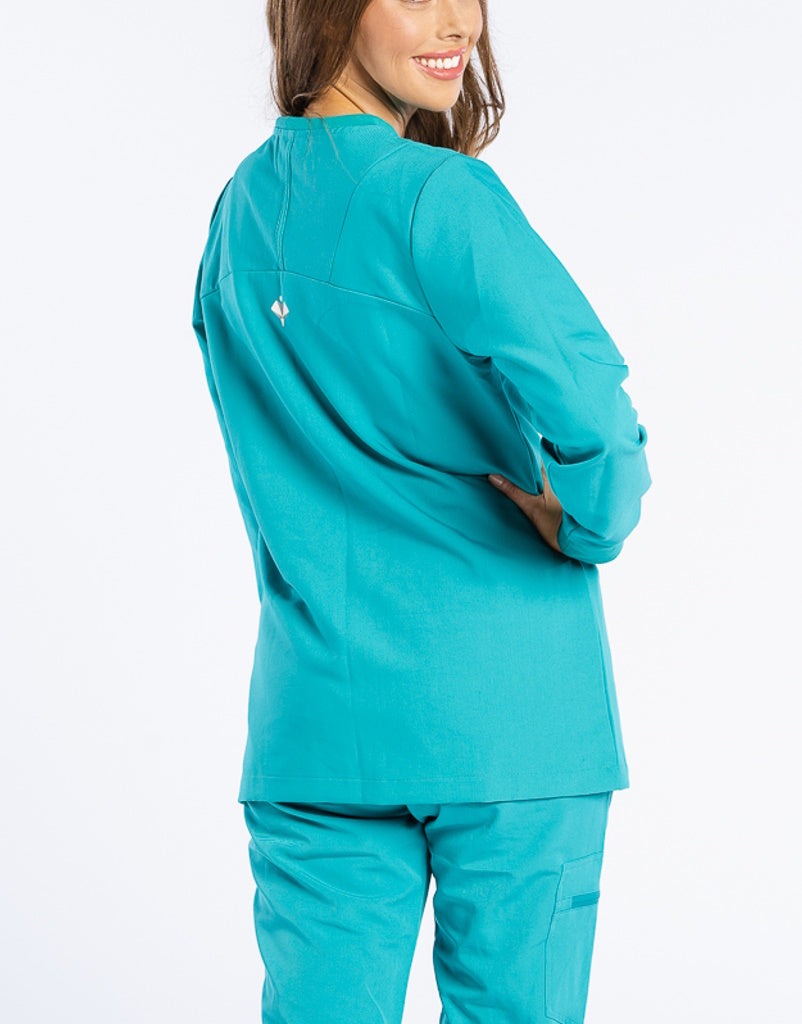 Scrub Jacket Zip Up - Sydney Teal#N#– Airmed Scrubs