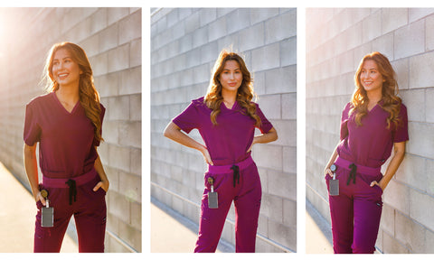  wear custom logo embroidered scrubs