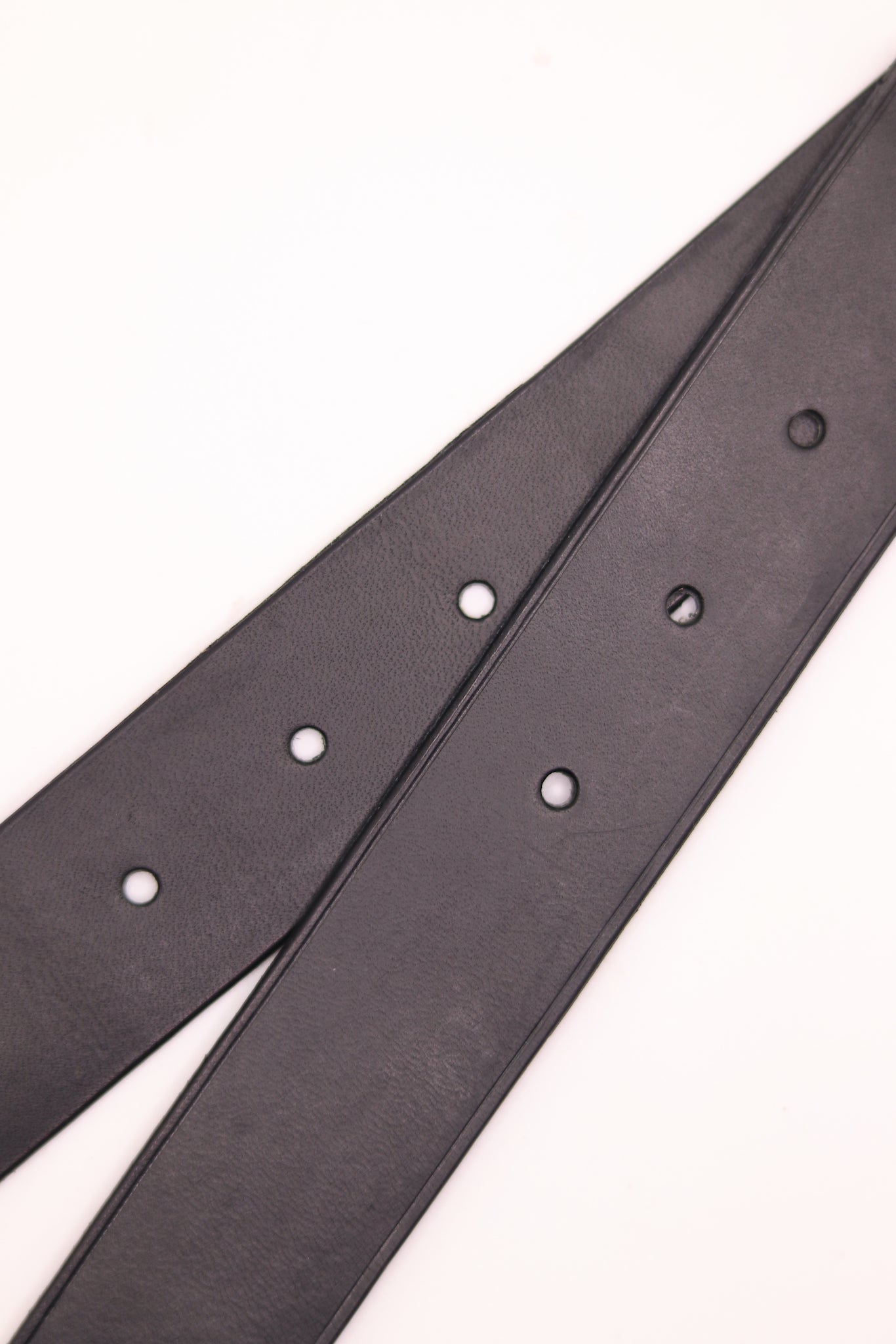 Edge Creased Italian Leather Coat Strap