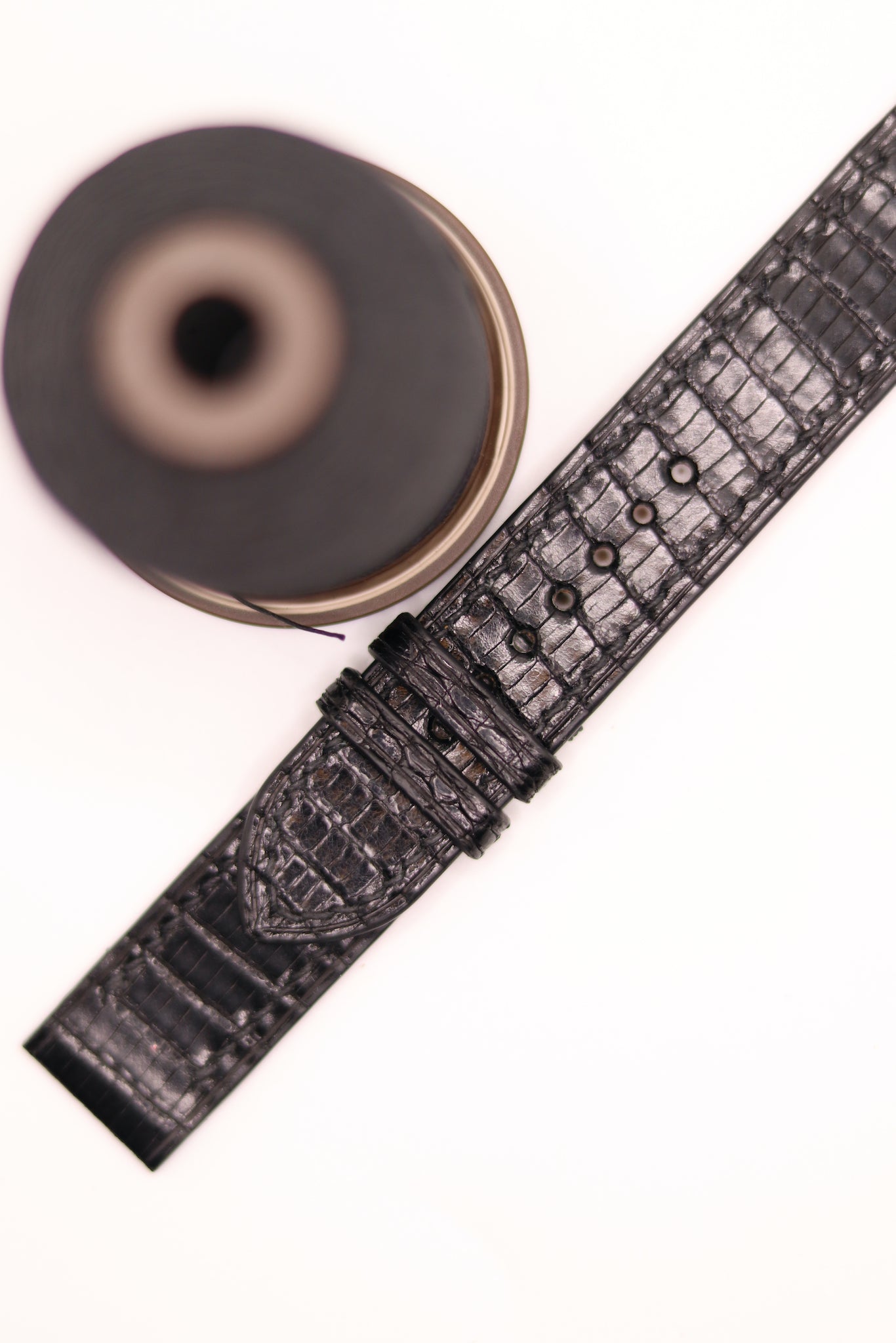 HCP Black Lizard Leather 20mm Bespoke Watch Strap