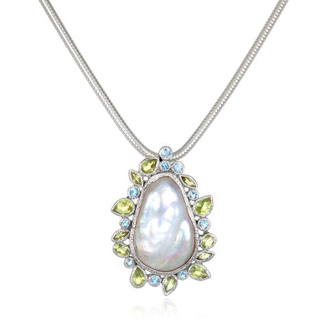 Dream of Moorea Pearl and Silver Pendant