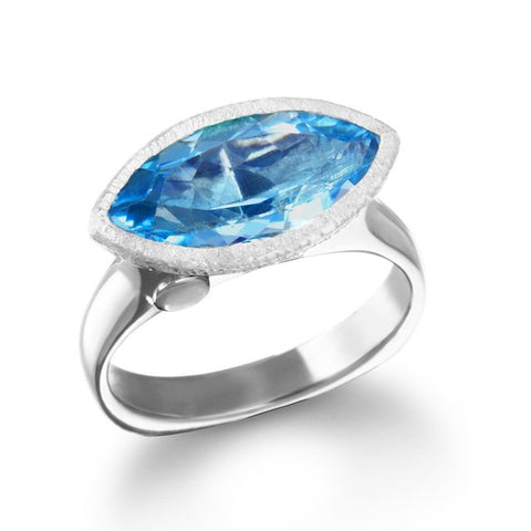 East west topaz ring