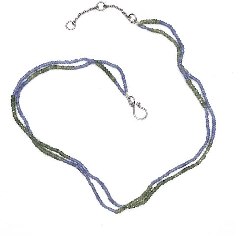 pearl, tanzanite, and green sapphire pendant