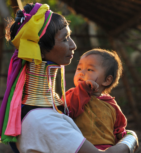 women wearing neck rings