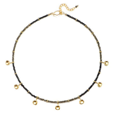 spinel and gold necklace