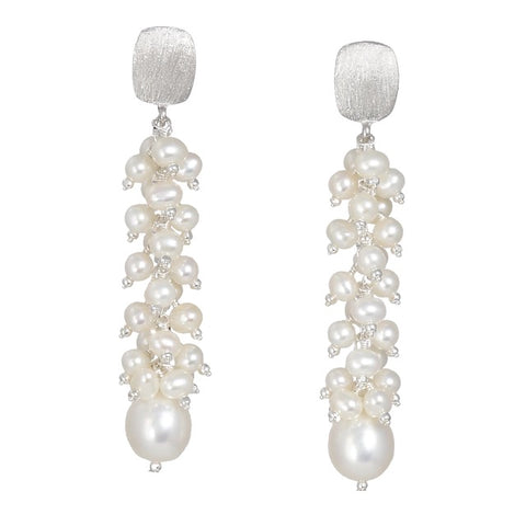 sterling silver pearl drop earrings