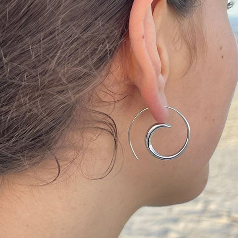Silver Swirl Earrings
