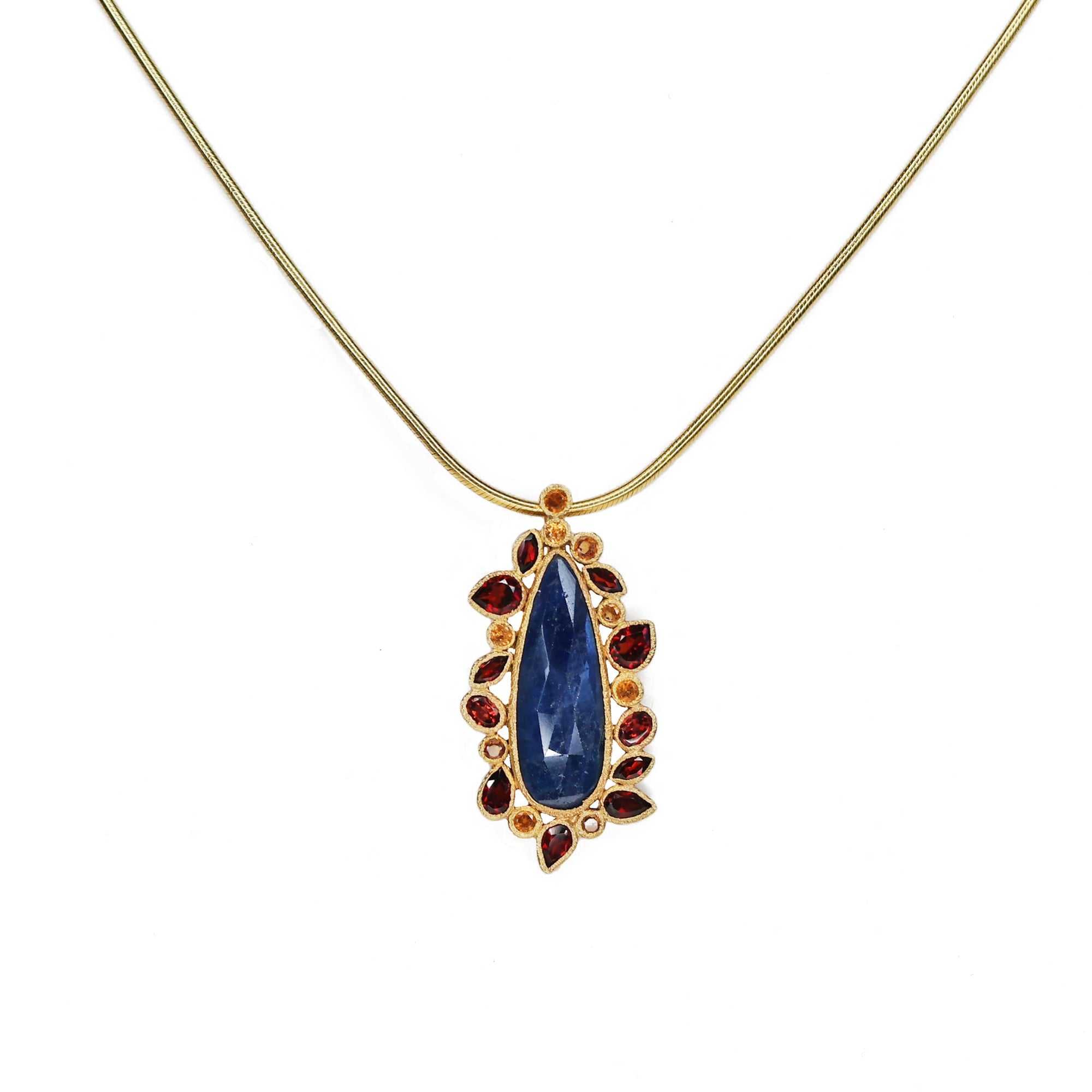 Multi Strand Sapphire Necklace - 14k Gold - Q Evon Fine Jewelry