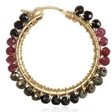 latch back ruby earring