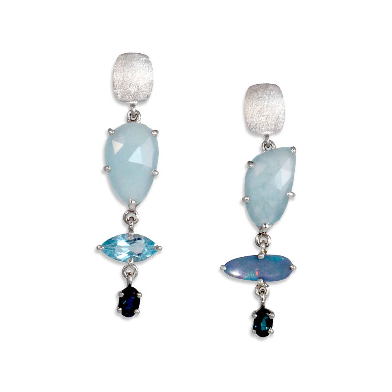 March Birthstone Aquamarine Earrings