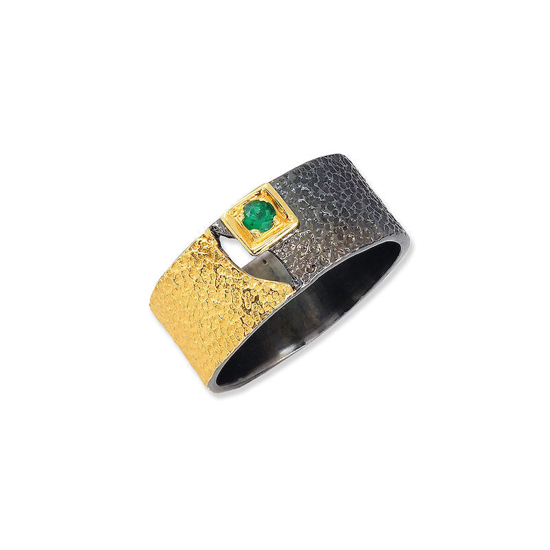 Mixed Metal Pave Ring