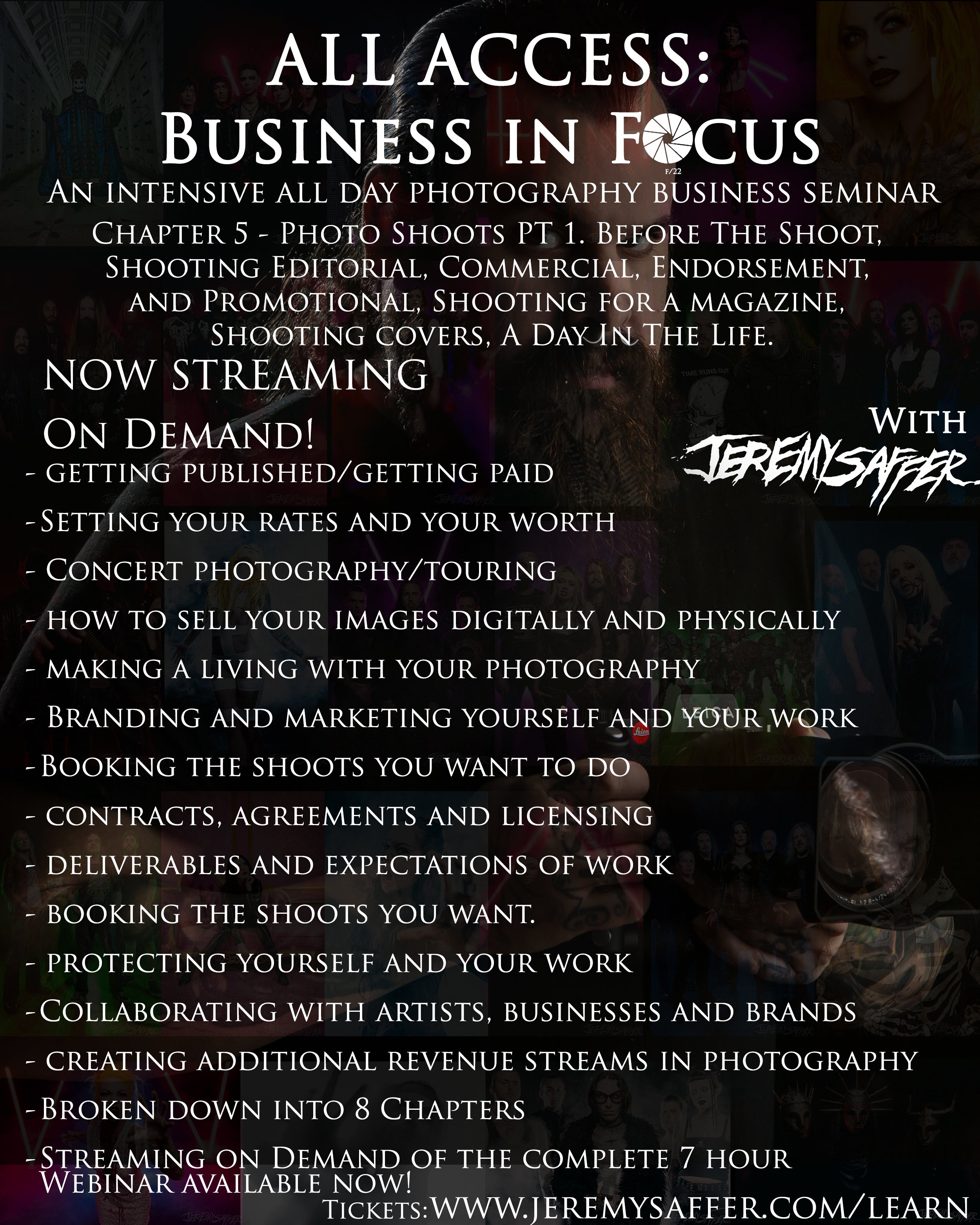 Business in Focus: Chapter 5 - Photo Shoots PT 1. Before The Shoot, Shooting Editorial, Commercial, Endorsement, and Promotional, Shooting for a magazine, Shooting covers, A Day In The Life