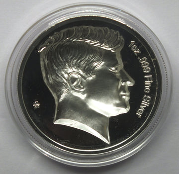 1964 Kennedy Half Dollar Motif 999 Silver 1 oz Domed Medal Repousse HR Round K28