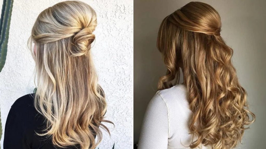 Half up half down hairstyle