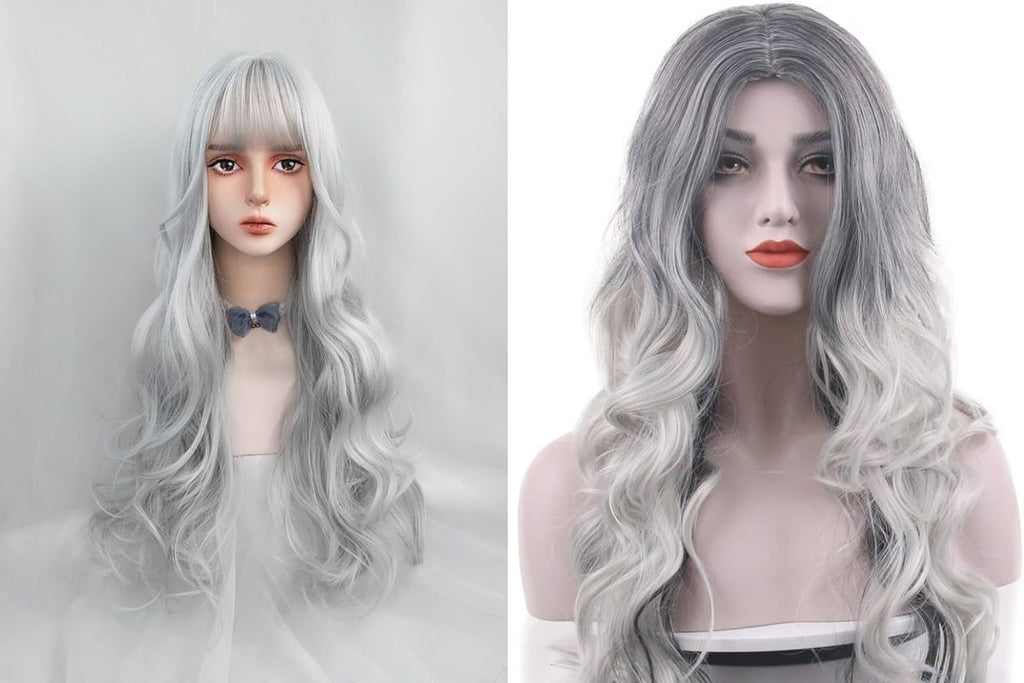 Professional grey wig for women