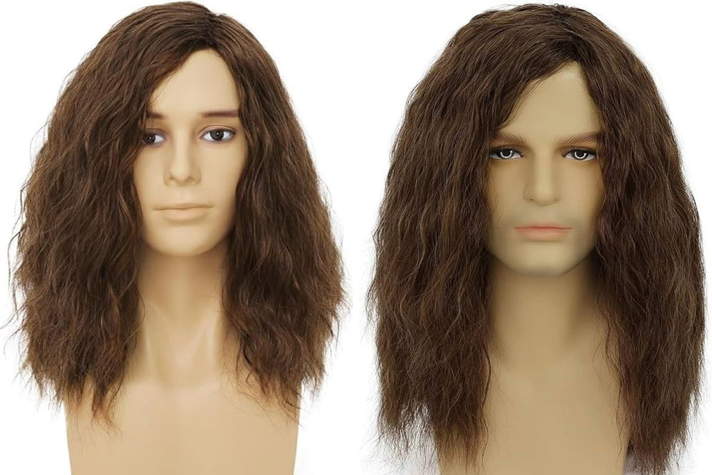 Sleek straight wavy wig for men