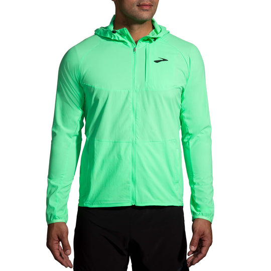 Brooks Run Happy Bright Primaloft Running Vest Womens Size XL Volt / Green