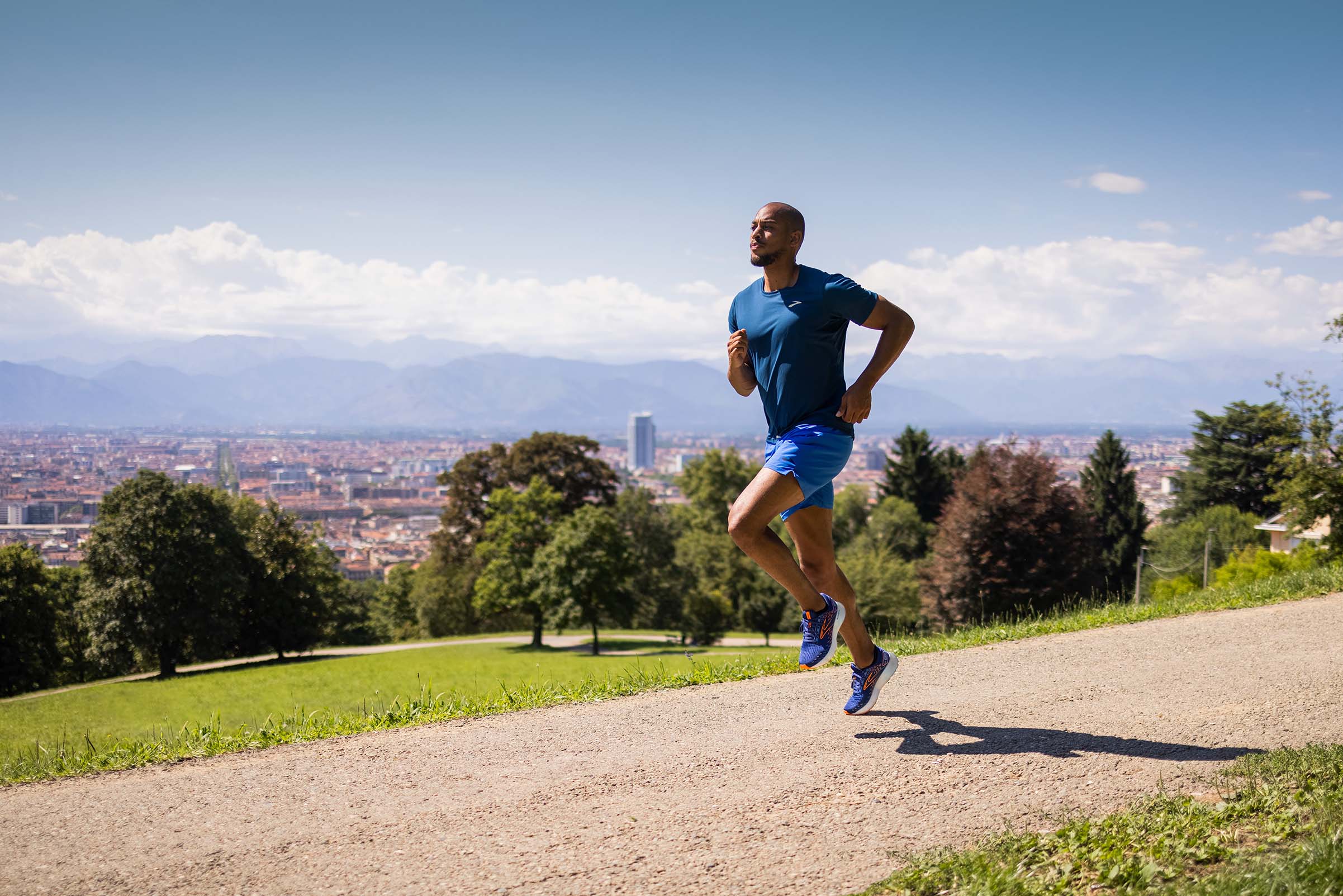 Man running in the heat