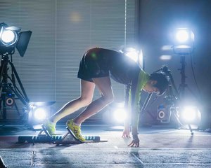 Runner in a Sport Science Laboratory