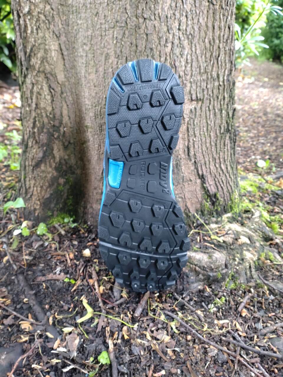 Rubber outsole of inov-8 Roclite trail running shoe